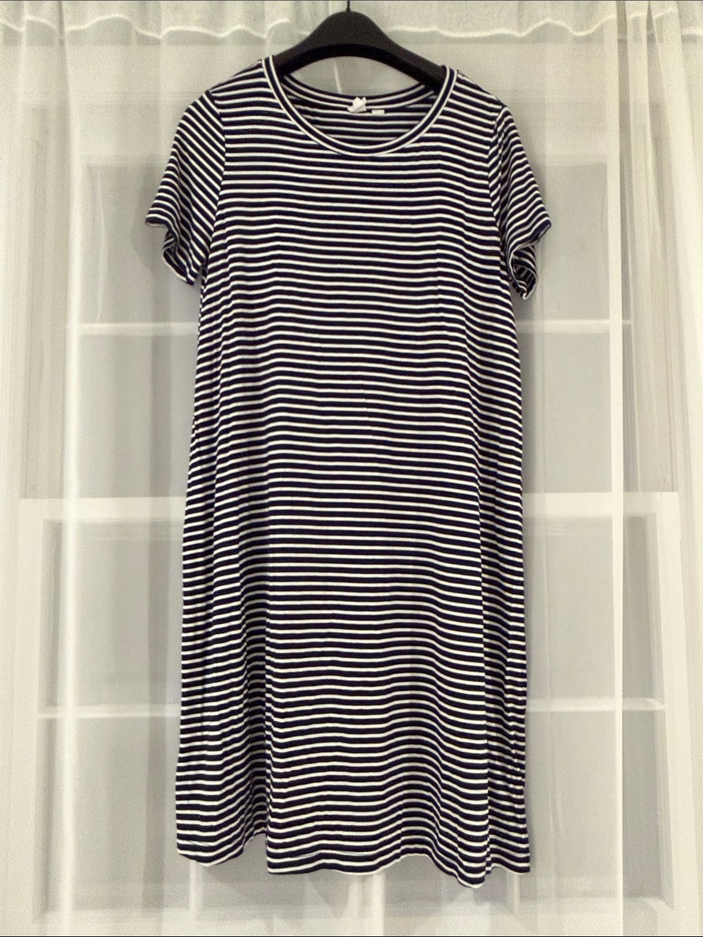 GAP Navy and White Striped Dress